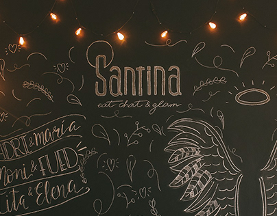 Chalk lettering x Santina Restaurant