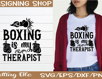 boxing is my therapist svg design