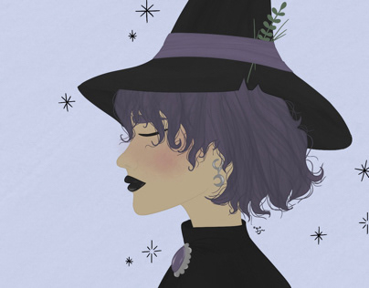 purple-hair witch