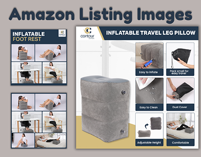 Amazon Listing Images Design For Travel Leg Pillow