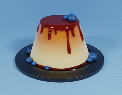 3D caramel pudding |3d food|