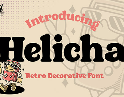 Helicha - Retro decorative Font