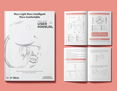 Project thumbnail - Product User Manual Design | Breast Pump