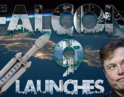 Falcon 9 launches thumbnail Design #SpaceX