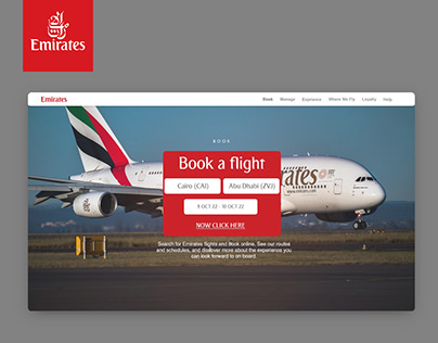Emirates Airline Landing Page Redesign
