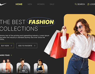 E-commerce cloth website Hiro banner