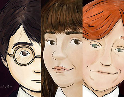 Ipad Paintings - Harry, Hermione, Ron