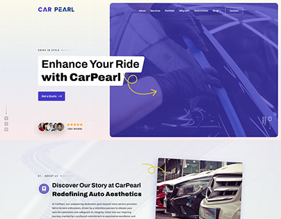 CarPearl (Car Detailing Service) - Landing Page