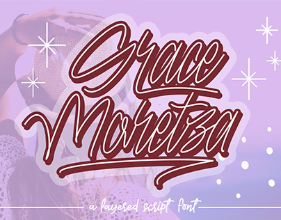 Grace Moretza - a Script Layered Font