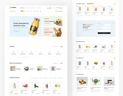 FoodMart – Free Figma Website Template for Food Store