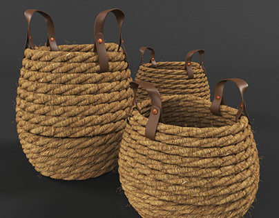 Download Free 3D Models Rope Basket