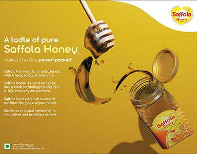 Saffola honey press layout