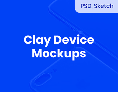 iPhone, iPad, Macbook Clay Mockups - PSD, Sketch