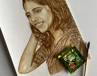 coffee painting|portrait