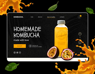 Website design for Homemade Kombucha online store
