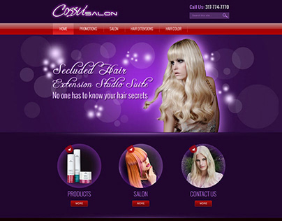 Cossu Salon Home page deisgn