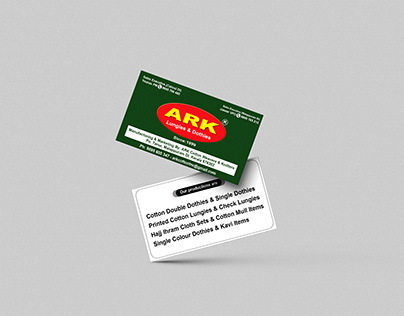 ARK LUNGIES & DHOTHIS BUSINESS CARD