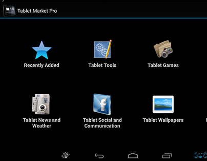 UI Design for Tablet Market - Android App (2011)