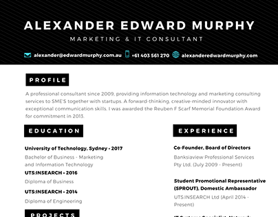 Alexander Murphy's Résumé