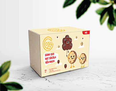 Grade 1 packaging of Cozy chocolate-flavored cookies