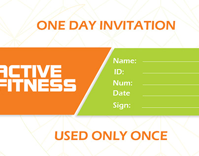 Invitation Card (Active Fitness GYM)