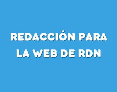 REDACCIÓN DE PÁGINA WEB: RDN