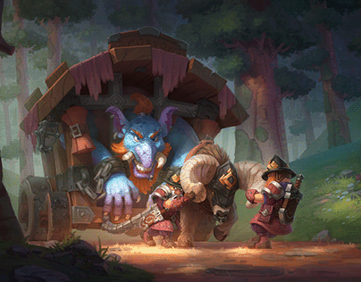 Gnomes and Troll illustration