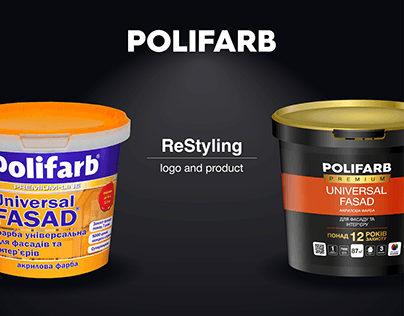 Restyling of Polifarb brand logo and products