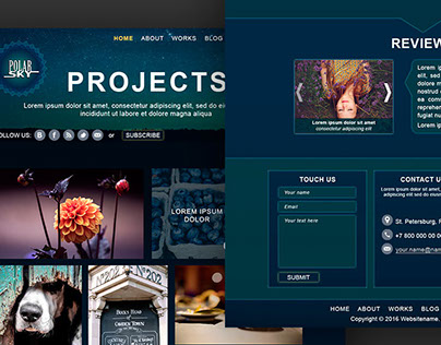 CONCEPT of WEBsite for an invented creative agency
