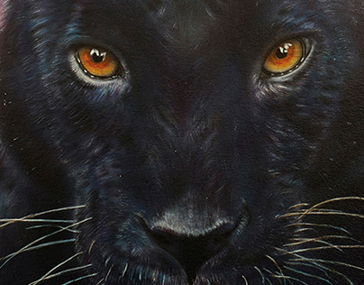 Painting "Panther. Night. Scare."