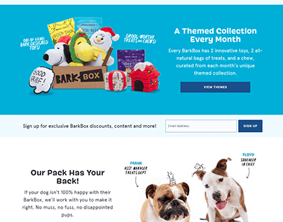 barkbox website is for dogs toys advertisement