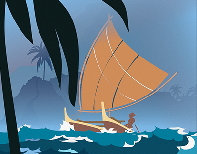Illustration 2018 Katikua Island - Seascape