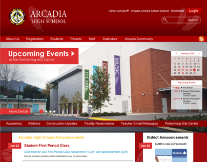 Arcadia High School Website