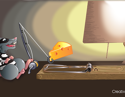 Smart Mouse Getting His Cheese!