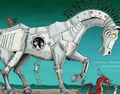 Year of the Horse - Illustration for Chinese New Year