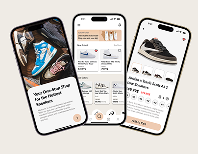 Sneakers shop Mobile app concept