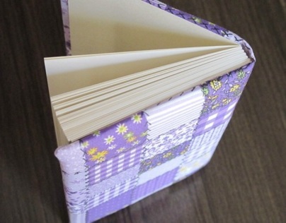 Caderneta Lilac Patchwork