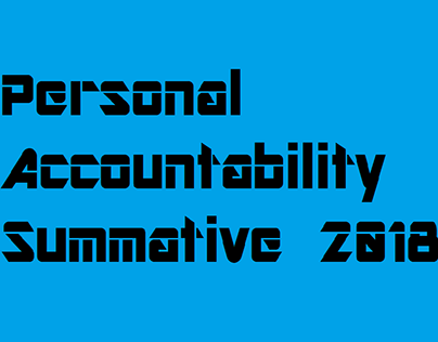 Personal Accountability Summative 2018