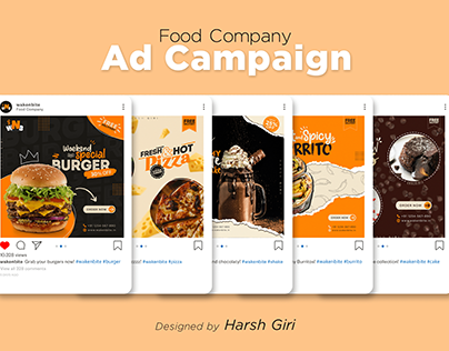Instagram Food Ad Campaign | Social Media Post Design