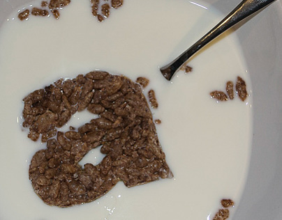 Chocolate-Flavoured Rice Cereal Typography