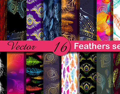 Vector Feathers set