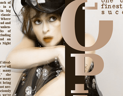 Magazine Cover Design - Helena Bonham Carter