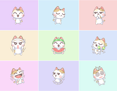 Cute cat cartoon collection