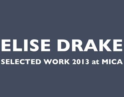 ELISE DRAKE // Competitive Scholarship Portfolio, 2013
