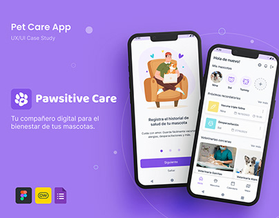 Pawsitive Care - Pet Care App - UX/UI Case Study