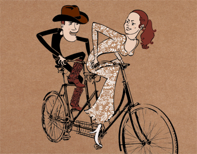 Wedding Invitation — Bicycle Love