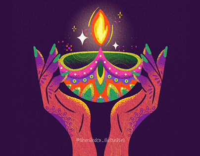 Project thumbnail - Love & Light: Diwali Illustrations
