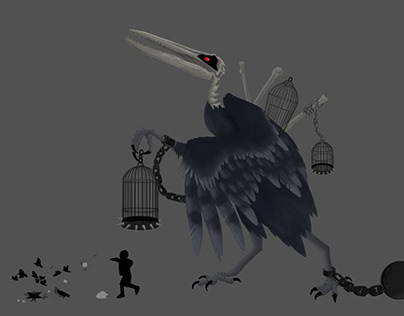 “Krampus Bird” Creature Concept Art