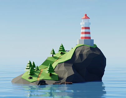 Low poly lighthouse