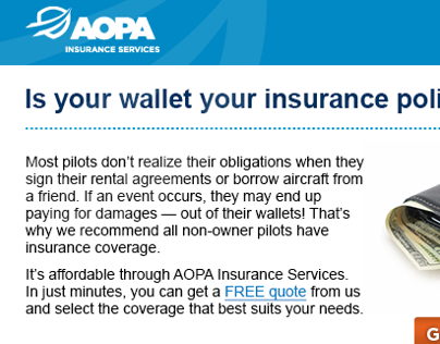 AOPA Insurance Services HTML emails